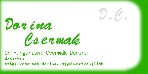 dorina csermak business card